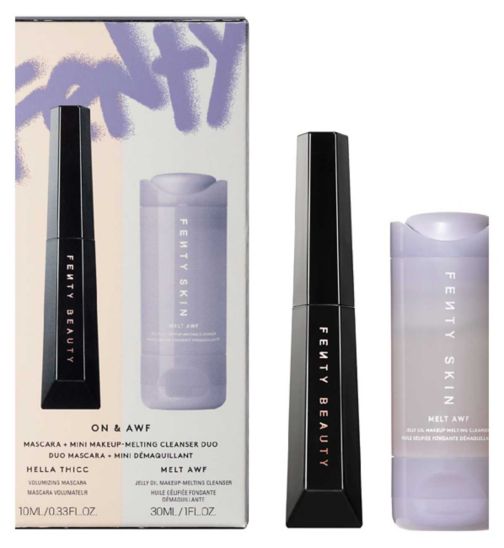 Fenty Skin Hella Thicc Mascara + Melt Awf Makeup-Melting Cleanser Duo