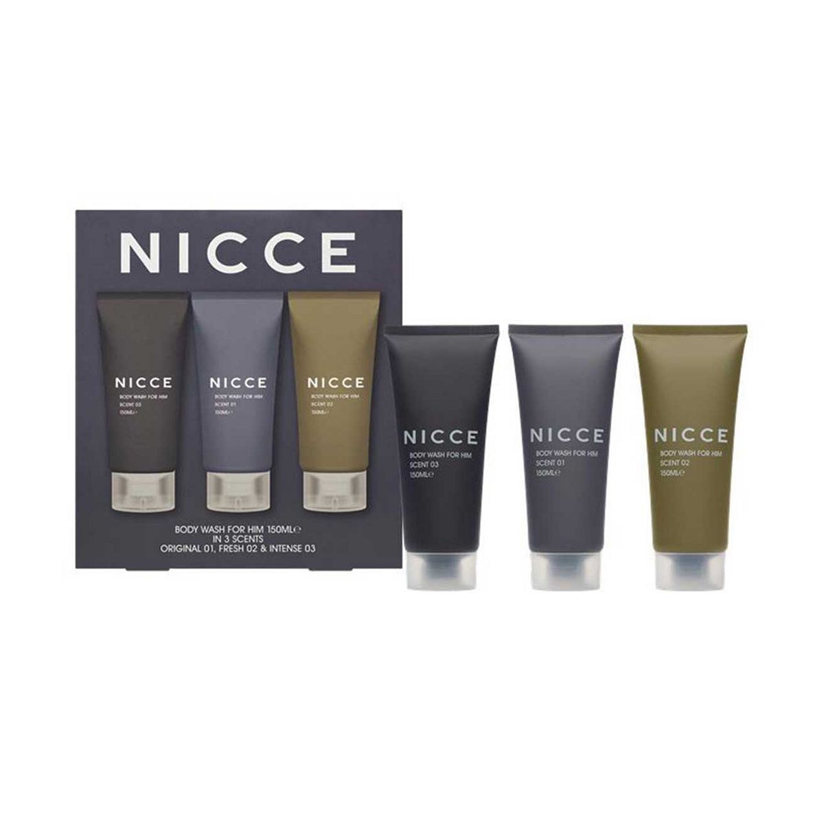 Nicce For Men 3X 150Ml Body Washes