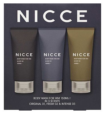 Nicce For Men 3x 150ml Body Washes