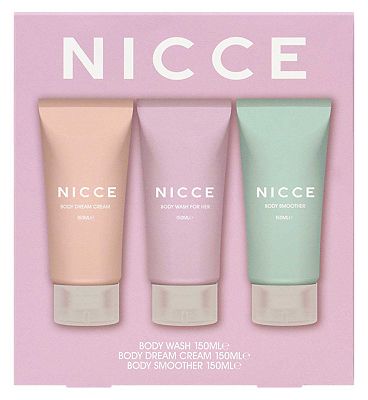 Nicce for Her Trio Of Treats with 150ml Body Wash, 150ml Body Lotion & 150ml Body Scrub