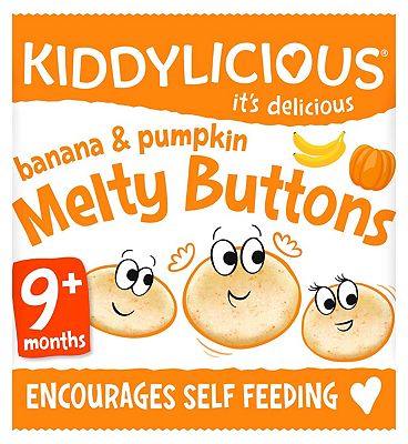 Kiddylicious Melty Buttons Banana & Pumpkin 6g