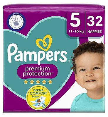 Pampers Premium Protection Nappy Pants Size 5, 48 Nappies Jumbo+ Pack