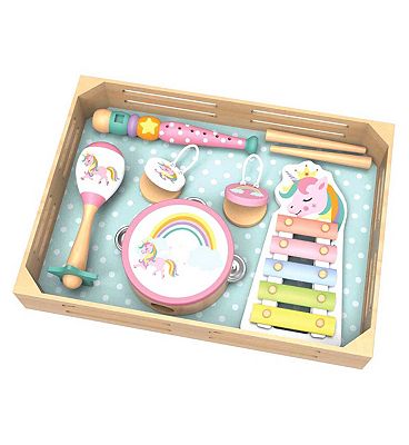 Wooden Tooky Toy Musical Instrument Set - Unicorn