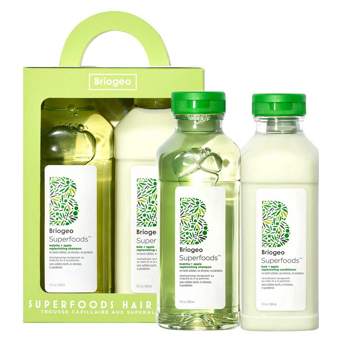 Briogeo Superfoods™ Apple, Matcha + Kale Replenishing Shampoo Conditioner Duo