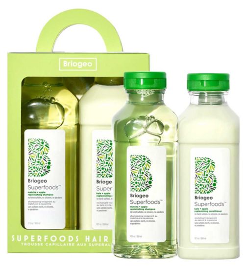 Briogeo Superfoods™ Apple, Matcha + Kale Replenishing Shampoo + Conditioner Duo