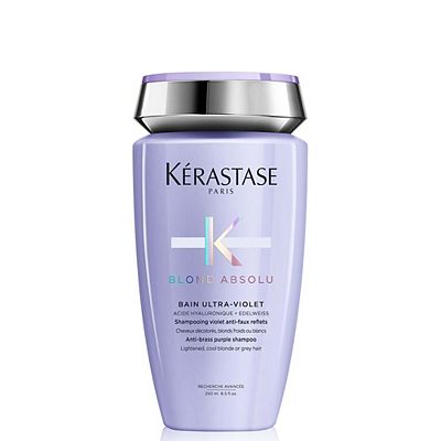 Krastase Blond Absolu, Anti-Brass Purple Shampoo, For Cool Blondes and Grey Hair, With Hyaluronic Acid 250ml