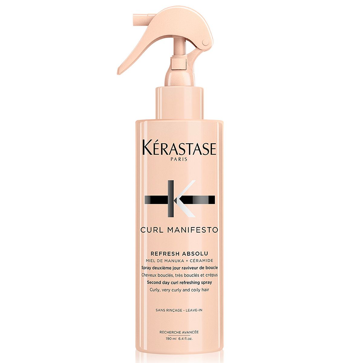 Kerastase Kérastase Curl Manifesto, Reactivating Spray For In-Between Washes, With Manuka Honey And Ceramide, Refresh Absolu, 190ml