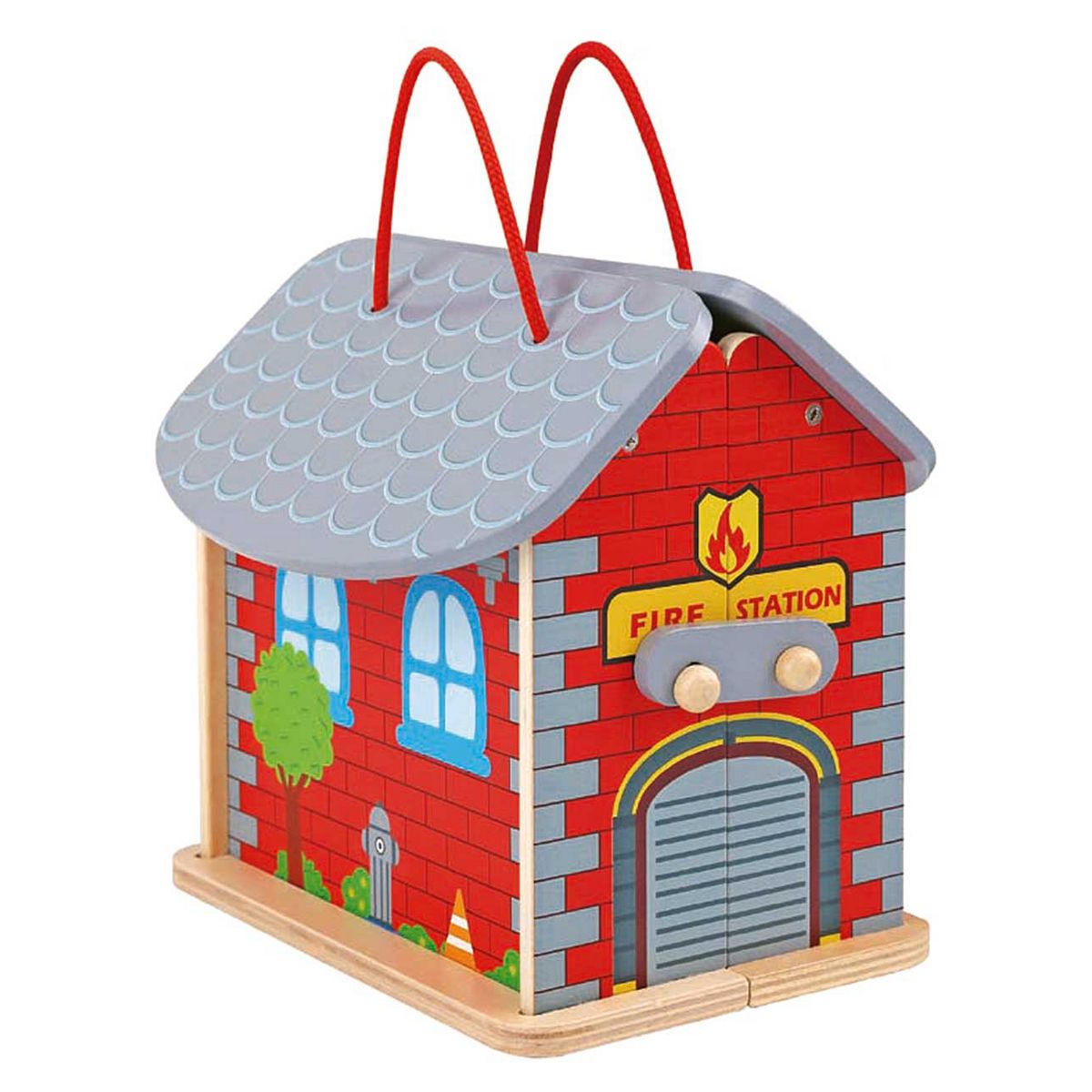 Tooky Toys Tooky Toy Wooden Foldable Fire Station