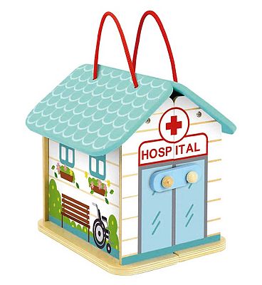 Tooky Toy Wooden Foldable Hospital