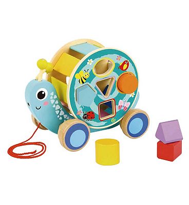 Tooky Toy Wooden Pull Along - Snail