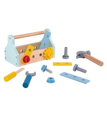 Tooky Toy Wooden Take -Along Tool Box