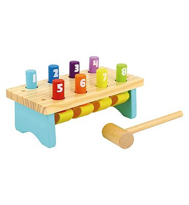 Tooky Toy Wooden Knock Bench