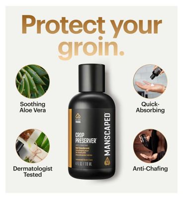 MANSCAPED Crop Preserver, Men’s Groin Deodorant, Male Anti-Chafing Moisturizer (2)