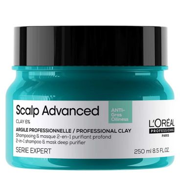 L’Oréal Professionnel Serie Expert Scalp Advanced Anti-Oiliness 2-in-1 Deep Purifier Clay Mask For Oily Hair 250ml