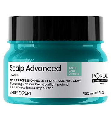 LOral Professionnel Serie Expert Scalp Advanced Anti-Oiliness 2-in-1 Deep Purifier Clay Mask For Oily Hair 250ml