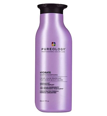 Pureology Hydrate Moisturising Shampoo For Dry Coloured Hair, Vegan Formulas 266ml