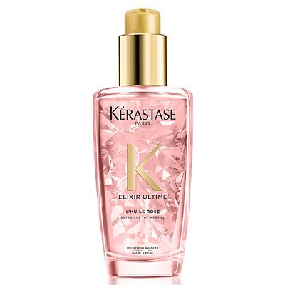 Krastase Elixir Ultime, Hair Oil Shine-enhancing Treatment, With 4 Precious Oils and Imperial Tea Extract, L’Huile Rose, 100ml