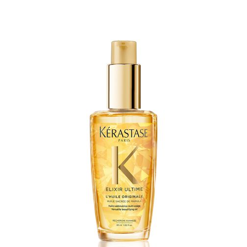 Kérastase Elixir Ultime Hair Oil, Long-lasting Radiance Treatment, For Dull Hair, With five precious Oils & Argan Oil, 30ml