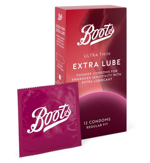 Boots Ultra Thin Extra Lube Condoms - 12 pack