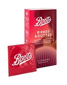 Boots Ribbed & Dotted Condoms - 12 pack