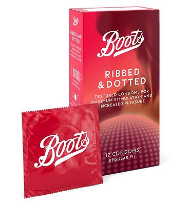 Boots Ribbed Dotted Condoms 12 pack Boots