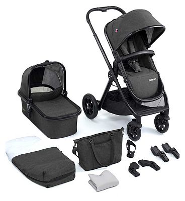 Babymore MeMore V2 Pram Pushchair - Black