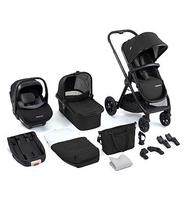 Babymore Memore V2 Travel System 13 Piece Pecan i-Size  Black