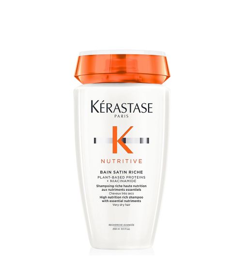 Kérastase Nutritive, High Nutrition Rich Shampoo for Very Dry Hair, Protein Enriched Formula With Niacinamide 250ml