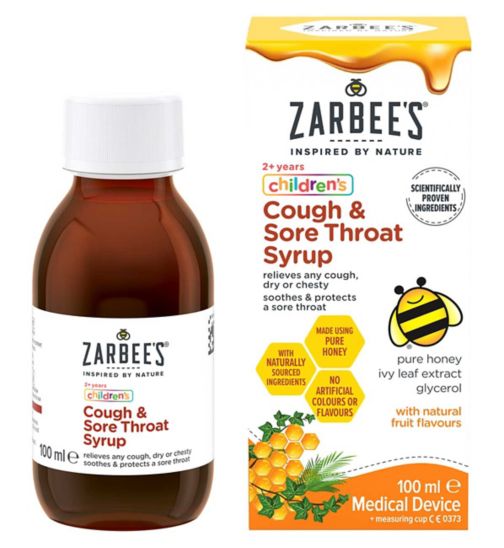 Zarbees Children's Cough & Sore Throat Syrup - 100ml