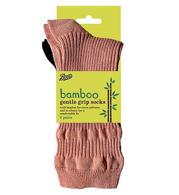 Boots Bamboo Gentle Grip Socks 3 pair pack Size 4-7