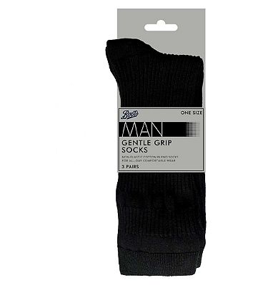 Boots Mens Cotton Gentle Grip Top Socks