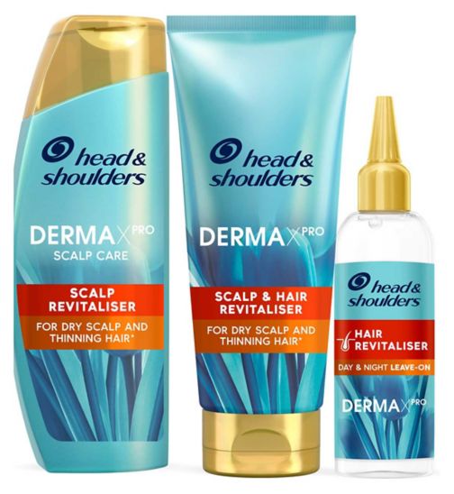 H&S Derma XPro rev cndtnr 200ml;H&S Derma XPro rev shmpoo 300ml;H&S Derma XPro rev treatment 145ml;Head & Shoulders DERMAXPRO Anti Dandruff and Dry Scalp Hair Bundle, for Thinning Hair Bundle;Head & Shoulders DERMAXPRO Scalp & Hair Revitaliser Conditioner 200ml;Head & Shoulders DERMAXPRO Scalp & Hair Revitaliser Shampoo 300ml;Head & Shoulders DERMAXPRO Scalp & Hair Revitaliser Treatment 145ml