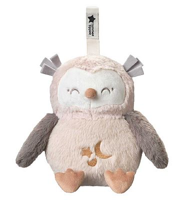 Tommee Tippee Ollie the Owl Deluxe Baby and Toddler Sound and Light Sleep Aid with CrySensor, 6 Soot