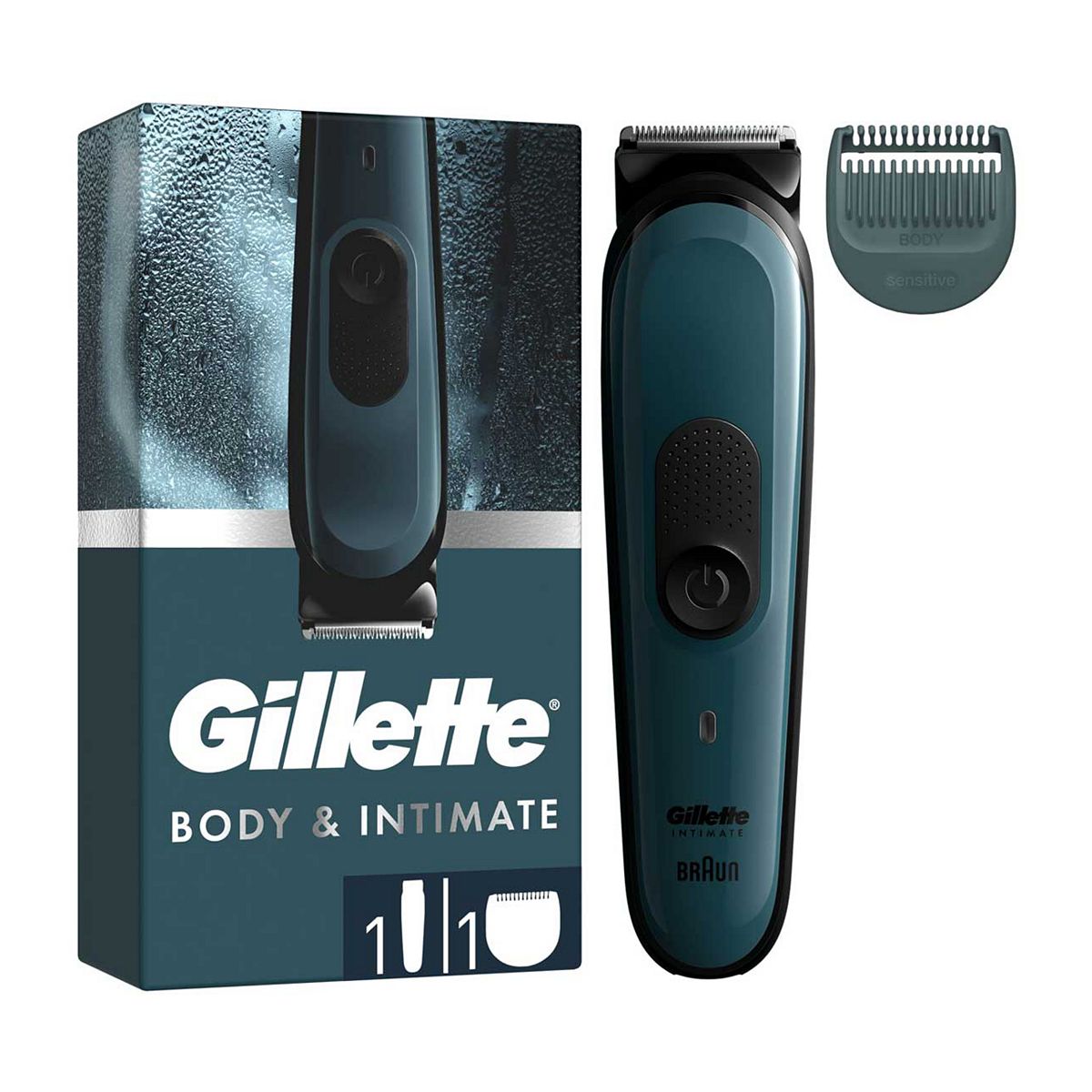 Gillette Intimate Men's Trimmer I3, Skinfirst Pubic Hair For Men, Waterproof