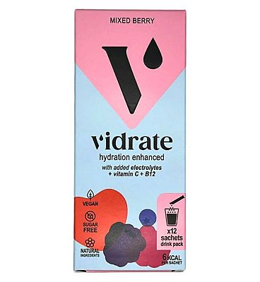 ViDrate Hydration Sachets Mixed Berry - 12 Sachets
