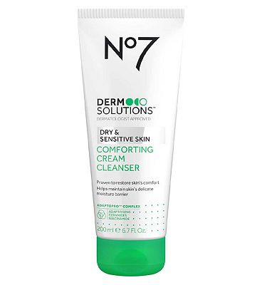 No7 Derm Solutions Comforting Cream Cleanser Suitable for Normal to Dry & Sensitive Skin 200ml
