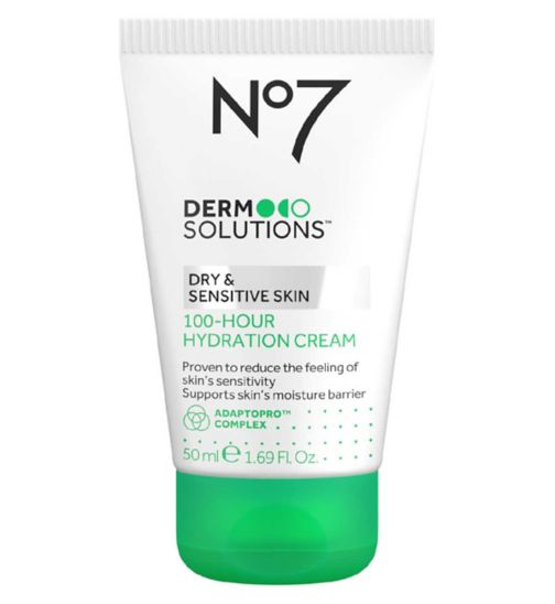 No7 Derm Solutions™ 100-Hour Hydration Cream Suitable for Normal, Dry & Sensitive Skin 50ml