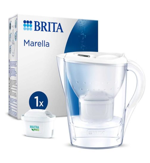 BRITA Marella Water Filter Jug White (2.4L) incl. 1 x MAXTRA PRO All-in-1 cartridge