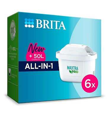 BRITA MAXTRA PRO All-in-1 Water Filter Cartridge (Now Pure Performance) 6 Pack - Original BRITA Refi