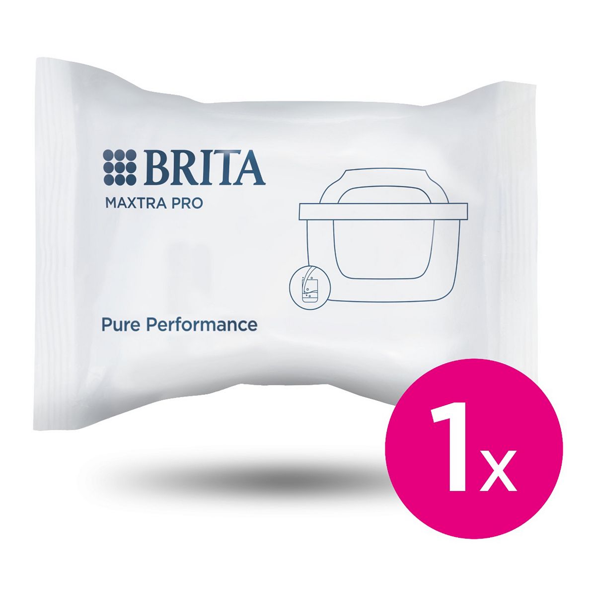 Brita Maxtra Pro Pure Performance Single Cartridge - Original Refill For All Jugs Tasting Water