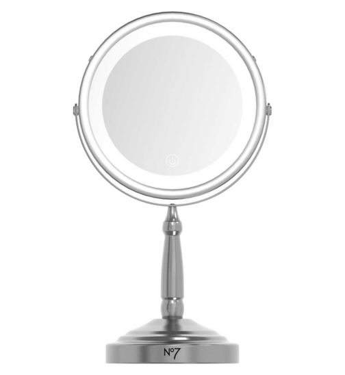 No7 Cordless Illuminated Mirror Silver