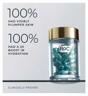 RoC Multi Correxion Hydrate + Plump Serum Capsules with Hyaluronic Acid, 10.5ml- 30 Capsules (8)
