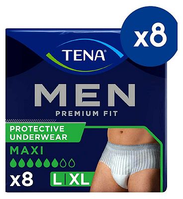 TENA Men Premium Fit Pants Maxi Large/Extra Large - 4 packs of 8 bundle