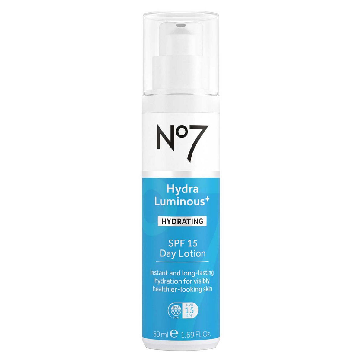 No7 Hydraluminous+ Spf15 Day Lotion 50ml