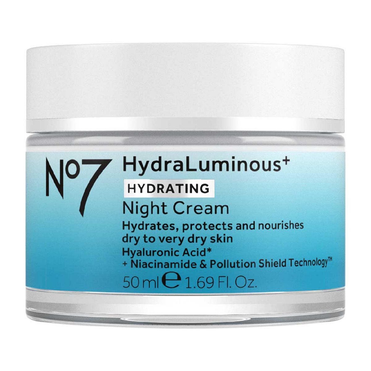 No7 Hydraluminous+ Night Cream 50ml