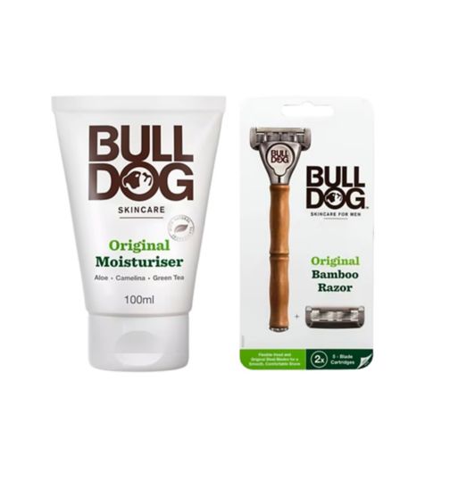 Bulldog Original Bamboo Razor;Bulldog Original Moisturiser 100ml;Bulldog Original Moisturiser 100ml;Bulldog Original bamboo razor handle plu;Bulldog Skincare Bundle - Original Moisturiser & Bambo Razor