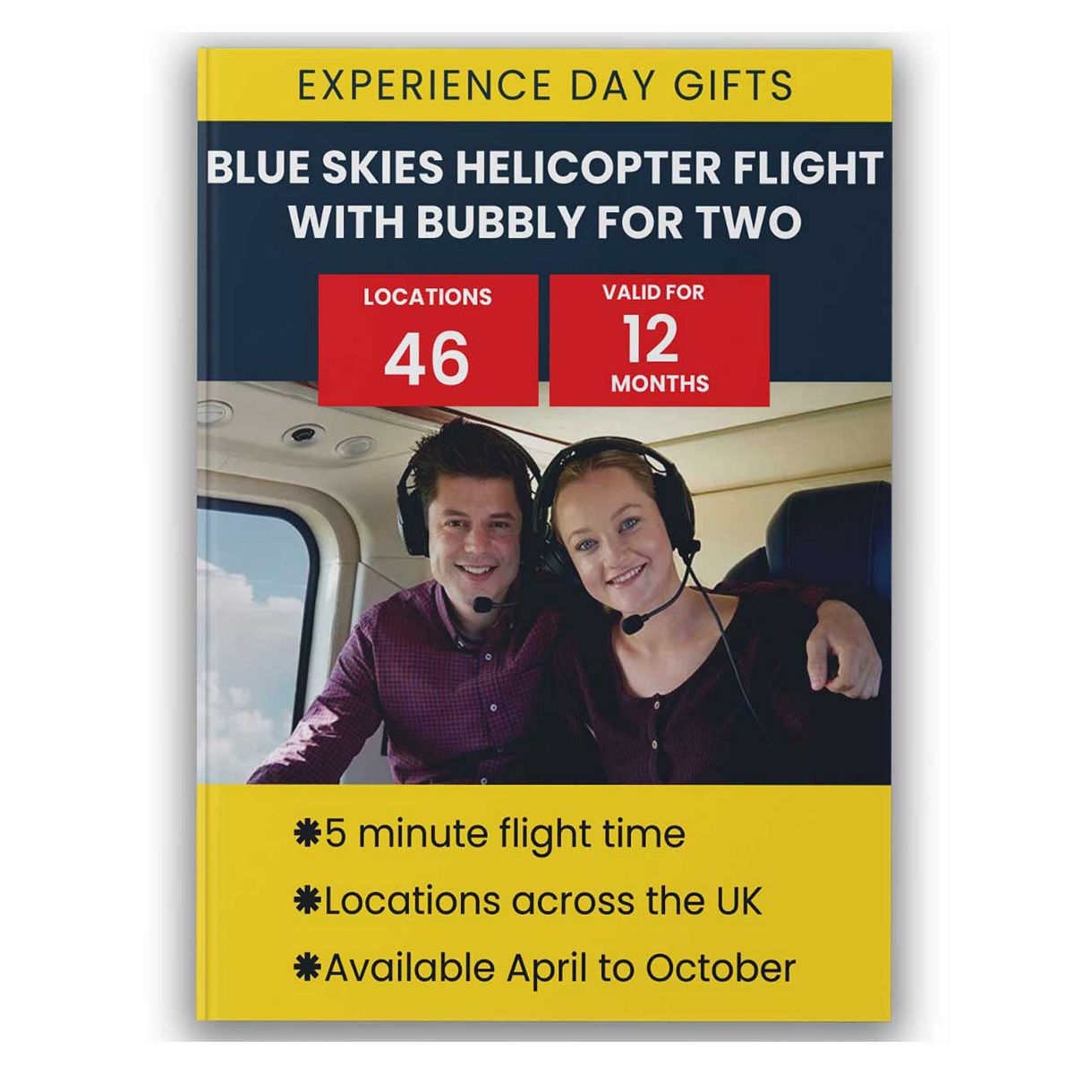 Activity Superstore Blue Skies Helicopter Flight With Bubbly For Two Gift Experience