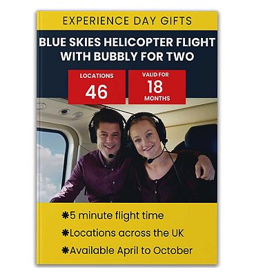 Activity Superstore Blue Skies Helicopter Flight with Bubbly for Two Gift Experience