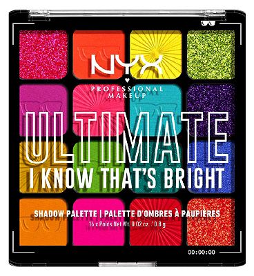 NYX Professional Makeup Ultimate Shadow Palette Vegan - I Know That's Bright