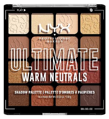 NYX Professional Makeup Ultimate Shadow Palette Vegan 16-Pan - Warm Neutrals